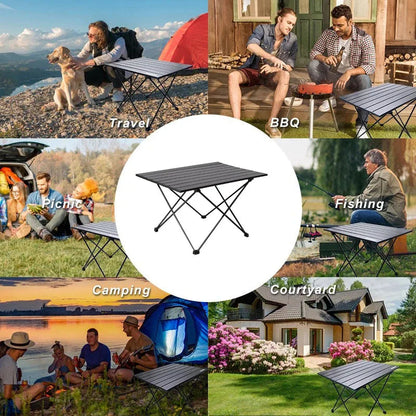 Portable Folding Table for Outdoor Use | Aluminum Camping Table | Collapsible for BBQ, Picnic & Party