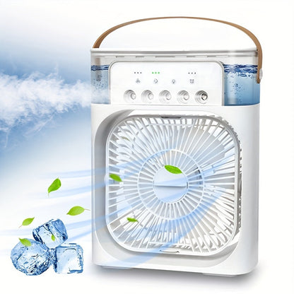 Portable USB Rechargeable 600ml Spray Fan - 2V Humidifier with 3 Speeds