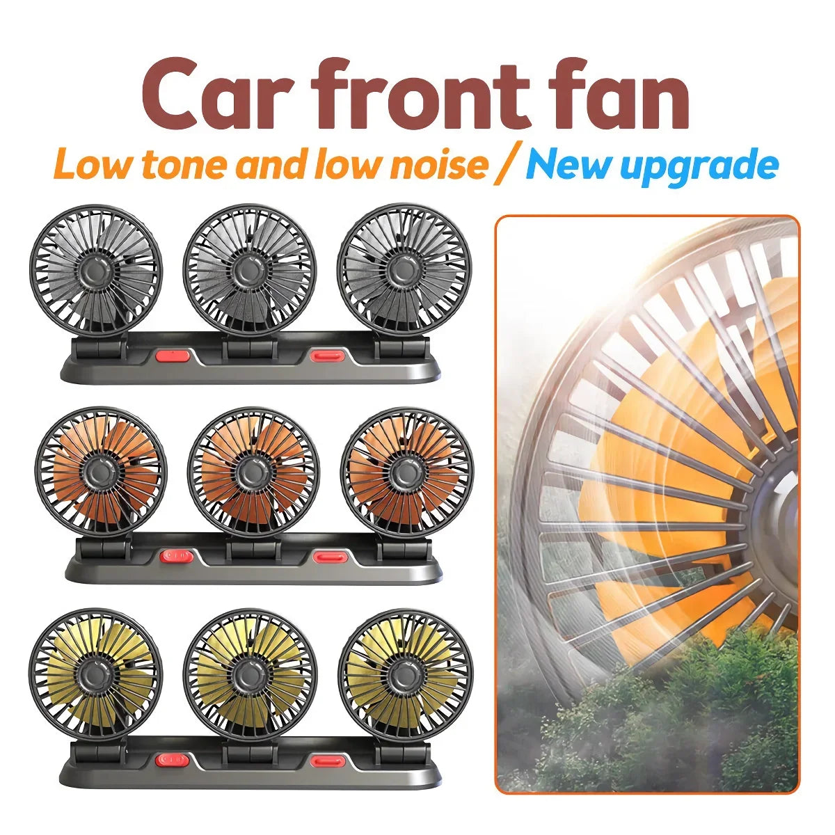Electric Fan with 3 Adjustable Heads