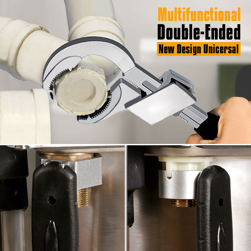 Versatile Adjustable Dual-End Wrench