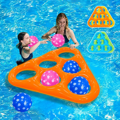 Inflatable Triangle Toss Game for Fun in the Water