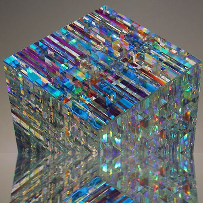 Chroma Cube Art Ornaments – Fantasy Magic Decorative Accents