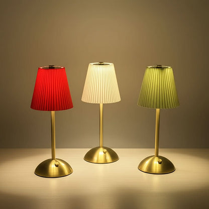 Rechargeable Accent Lamp with Ruffled Design