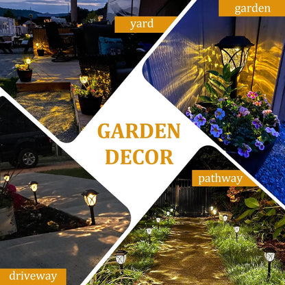 Solar LED Garden Lights | 2-Pack | IP44 Waterproof | Warm White for Lawns & Pathways
