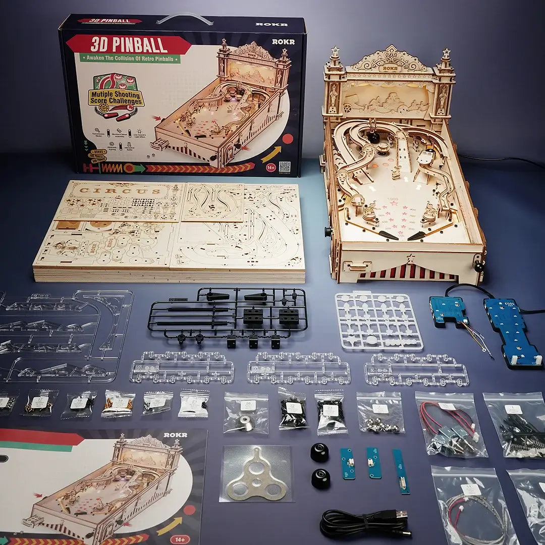 Engaging 3D Wooden Pinball Puzzle for Creative Minds