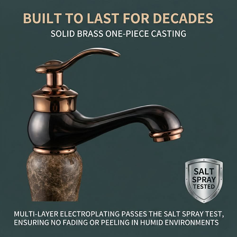 European Style Basin Faucet in Marble Finish