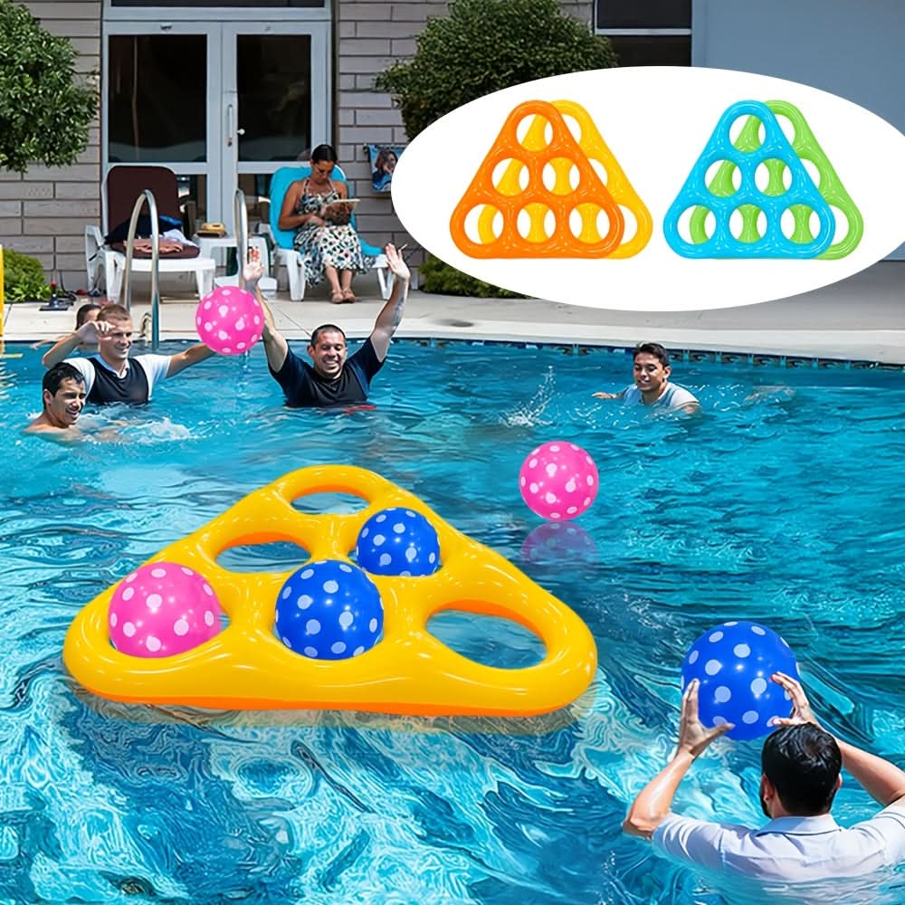 Inflatable Triangle Toss Game for Fun in the Water