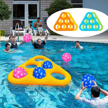 Inflatable Triangle Toss Game for Fun in the Water