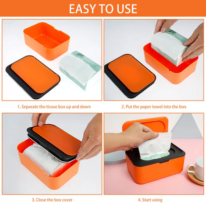 Moist Towelettes Dispenser with Lid | High Capacity | Airtight and Dustproof