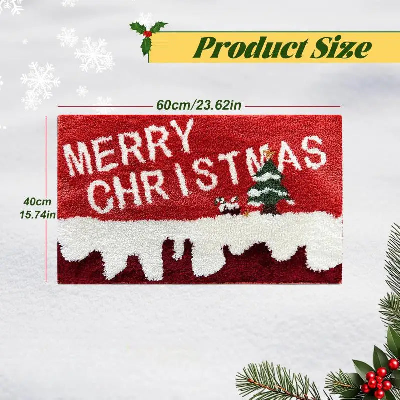 Christmas Door Mat with Gingerbread Man Design | Washable & Non-Slip | Indoor & Outdoor Use | 2026 Version
