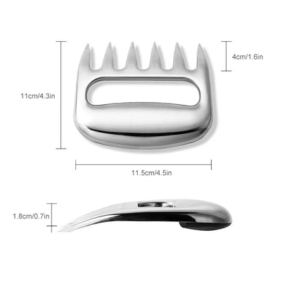 Stainless Steel Meat Shredding Claws Set – 2 Pieces for BBQ