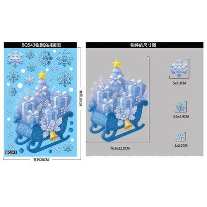 Christmas Window Stickers – Snowman, Santa & Snowflakes – Removable & Reusable for Glass & Mirrors