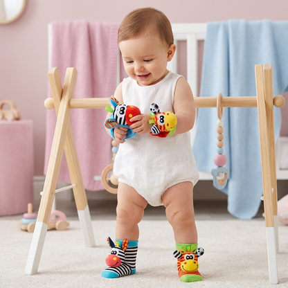 Sensory Plush Baby Socks and Bracelet