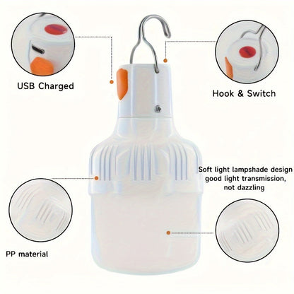 Rechargeable USB LED Lamp with Lithium Battery and ABS Casing