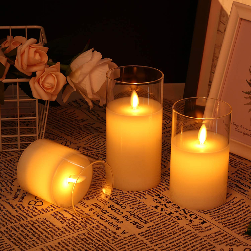 Safe Cozy Atmosphere with Realistic Flameless Candle Light