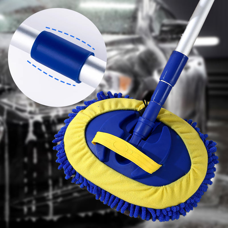 Extendable Car Cleaning Mop 57–115 cm | Scratch-Free Microfiber Head | Lightweight & Sturdy | Extra Mop Included
