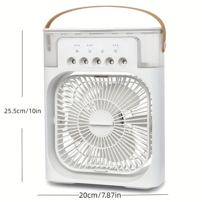 Compact Personal Air Cooler with 3 Speed Settings and 5 Spray Heads