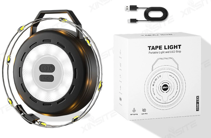 Tangle-Free Portable Lantern with Retractable Cable | USB-C Rechargeable, IPX4 | 14-Hour Runtime & 3 Lighting Modes