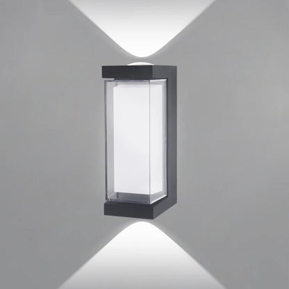 Contemporary Up/Down LED Wall Light | Waterproof IP65 | Aluminum | 17.5 × 12.5 × 10 cm