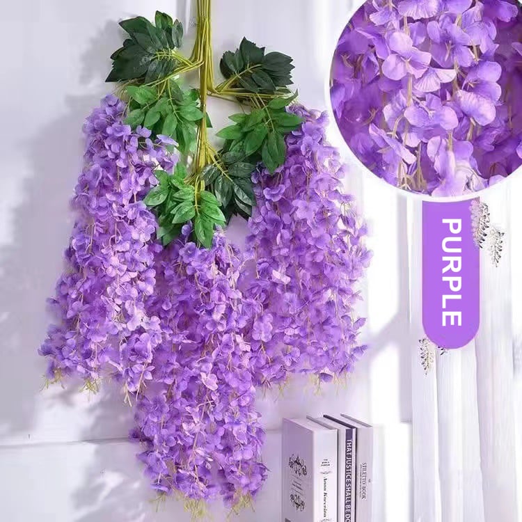 Vibrant, Lush Wisteria Plant that Requires No Watering