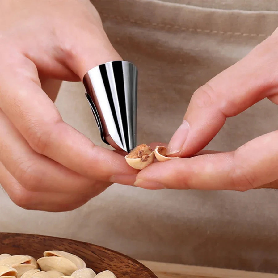 10-Piece Stainless Steel Finger Protection Peeling Set for Beans & Nuts