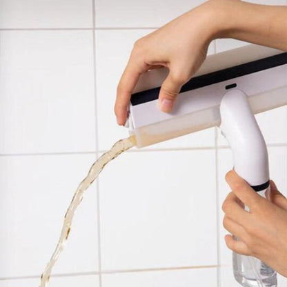 All-in-One Glass Cleaner with Spray & Squeegee Functionality