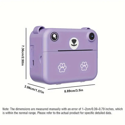 Compact Instant Camera for Kids - 1080P HD, Photo & Video, Includes Print Paper & USB Charger