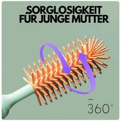 Electric Bottle Cleaner with 360° Rotating Silicone Brushes