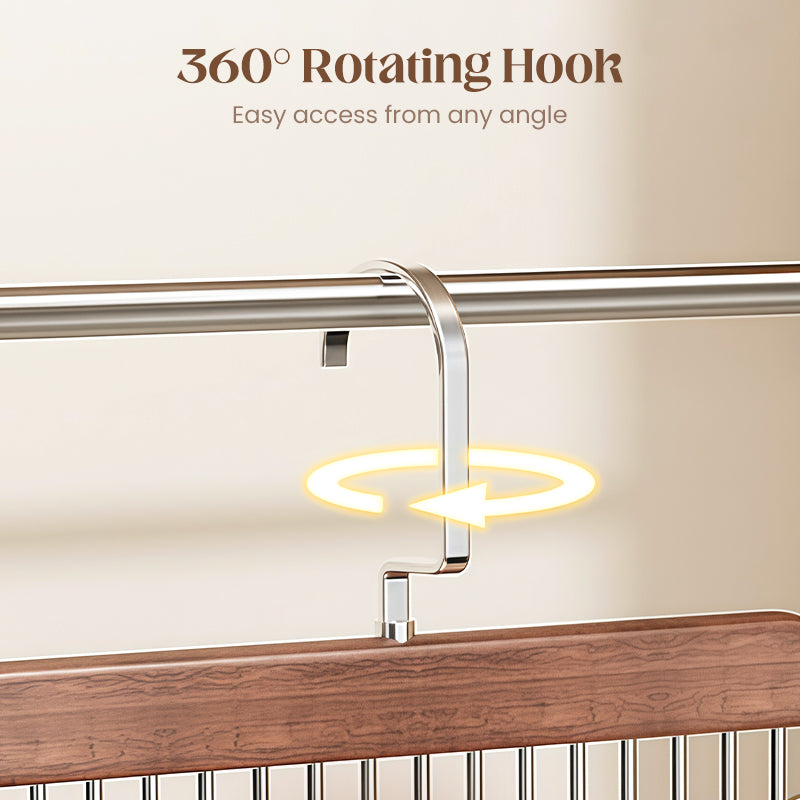 Space-Saving Rotating Clothes Hanger with 8 Hooks and 360° Rotation