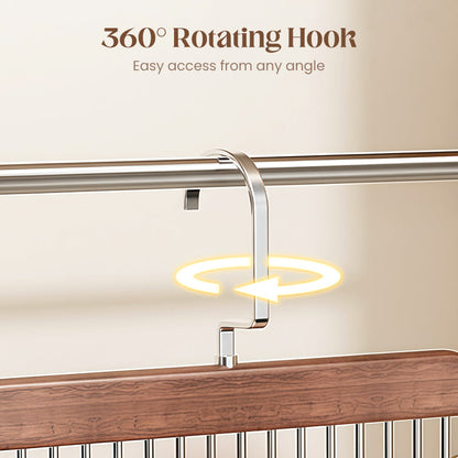 Space-Saving Rotating Clothes Hanger with 8 Hooks and 360° Rotation
