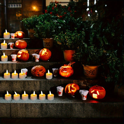 Set of 6 Flameless Candles with Remote Control - Flickering for Cozy Evenings