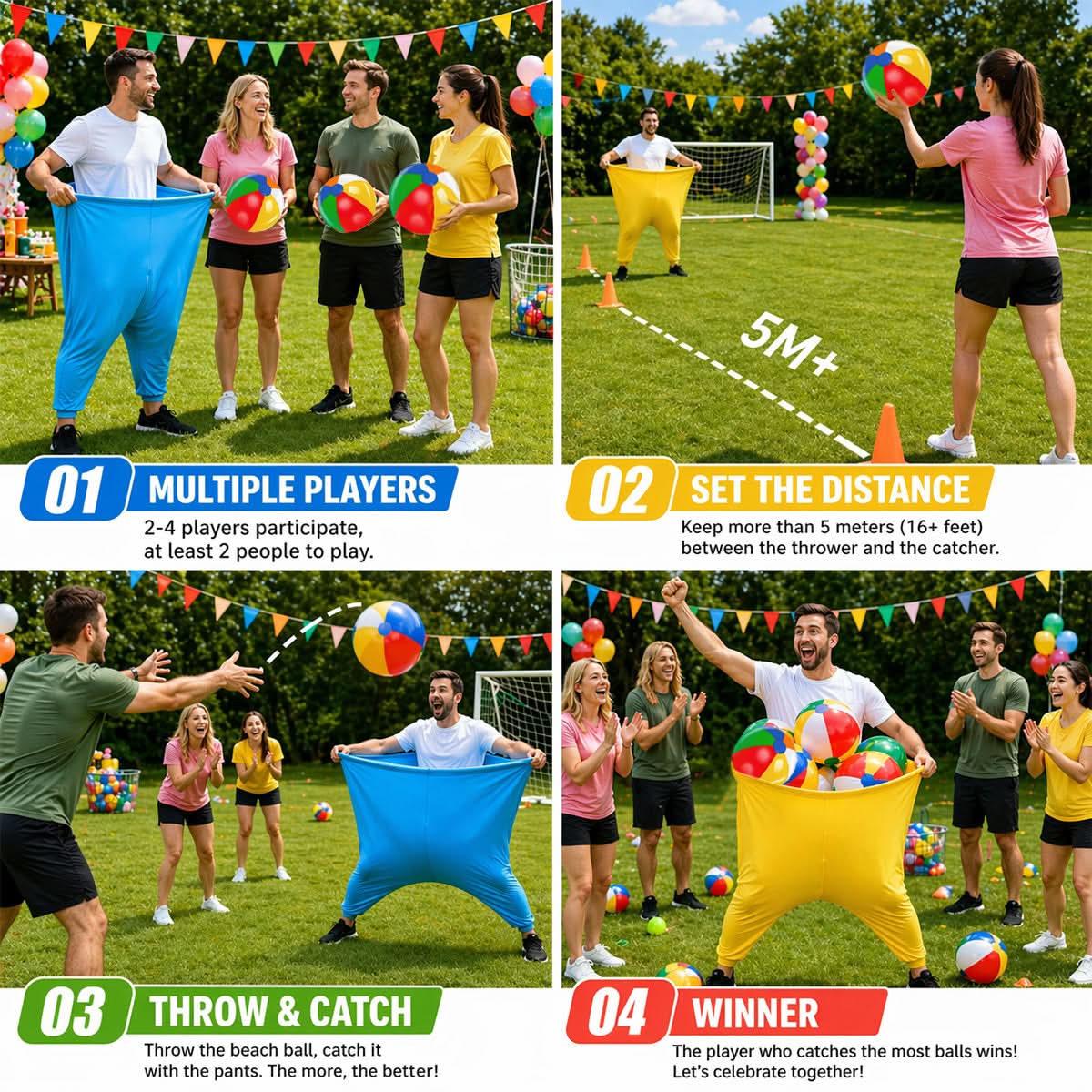 Catching Challenge Game Set for Family and Friends – Fun Relay Activity