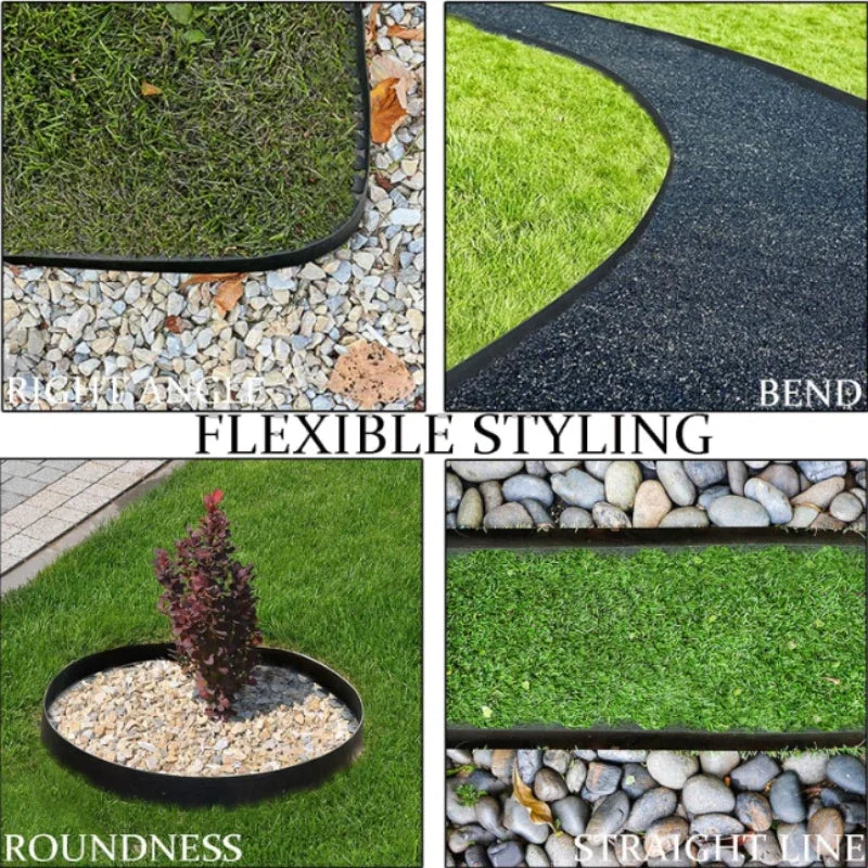 Lawn Edge Border 5m/10m | 5 cm Height | Includes Support Posts