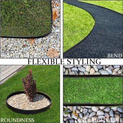 Lawn Edge Border 5m/10m | 5 cm Height | Includes Support Posts