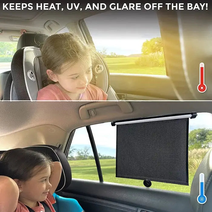 Retractable Sunshade with UV Protection for Home and Vehicle