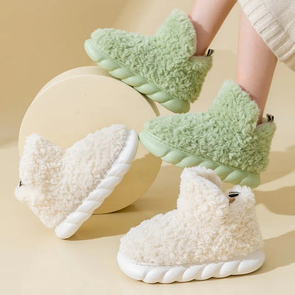 Women's Slippers - Soft & Warm - Plush & Cotton - Ideal for Home and Quick Outdoor Use