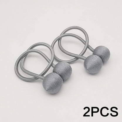 Magnetic Curtain Holders Set of 2 | Modern Design with Adjustable Cords for Living Room and Bedroom Curtains