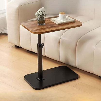 Adjustable Side Table for Couch or Bed – Wood and Metal Design