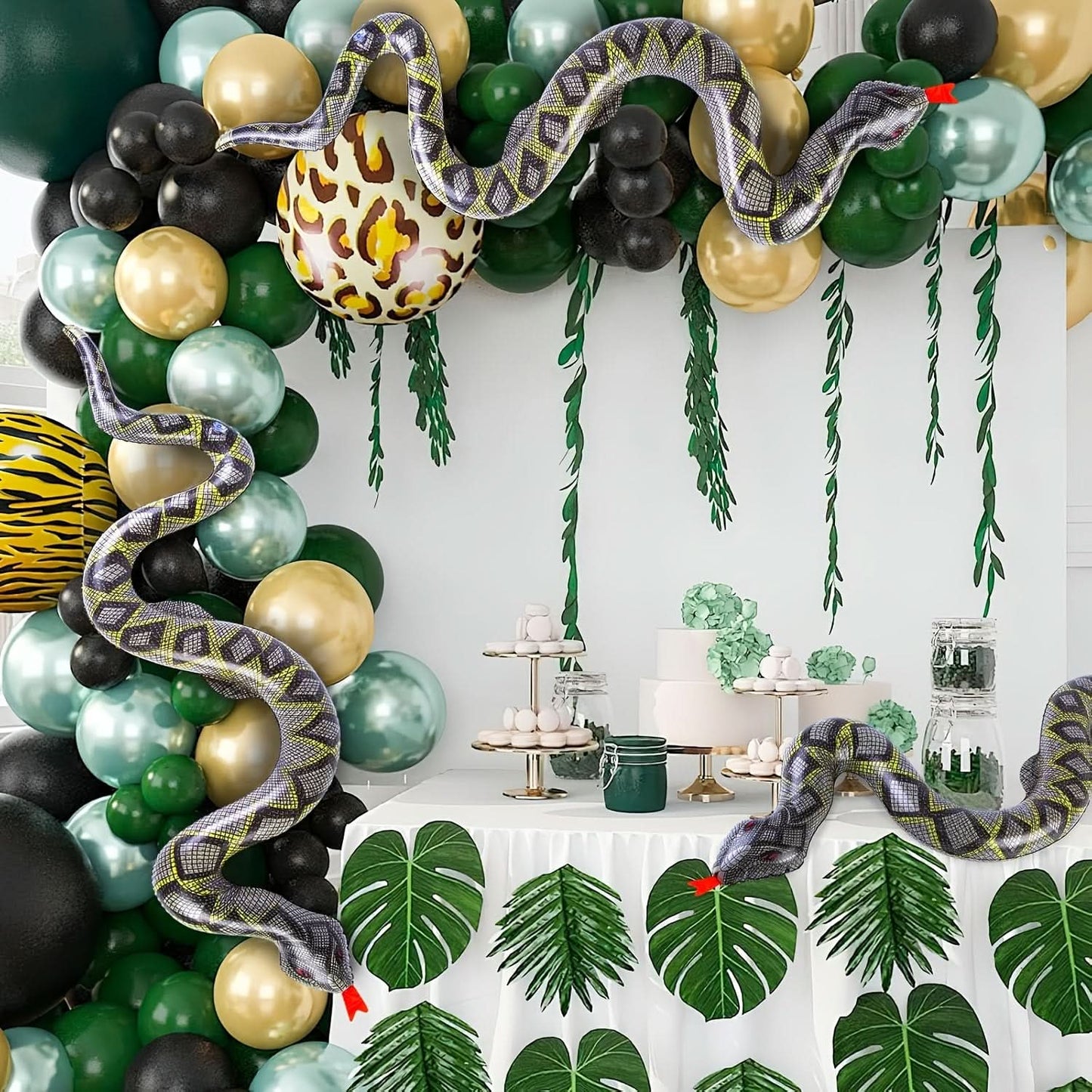 Inflatable Snake Pool Floats for Jungle-Themed Party Decor