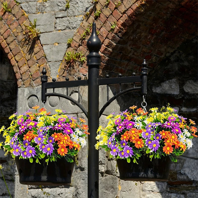 Artificial Daisies – 33 cm | UV Resistant | Decorative Floral Accents for Home & Wedding