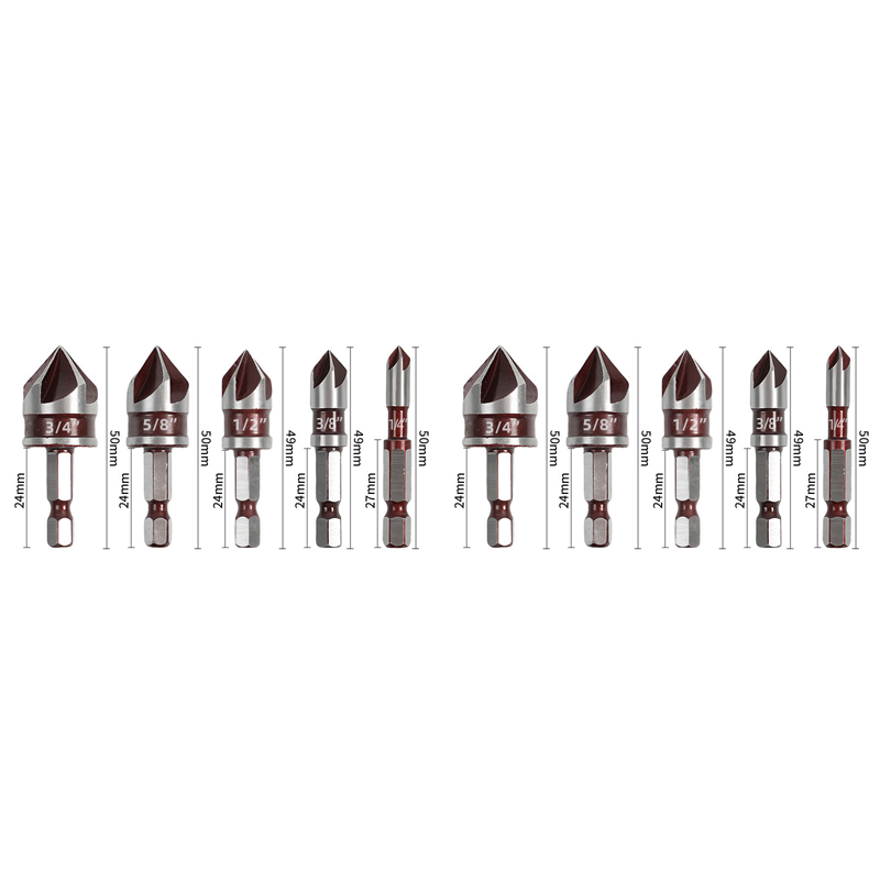 Precision Countersink Drill Bit Set for Smooth Finishes