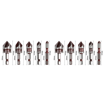 Precision Countersink Drill Bit Set for Smooth Finishes