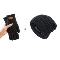 Black knitted winter hat