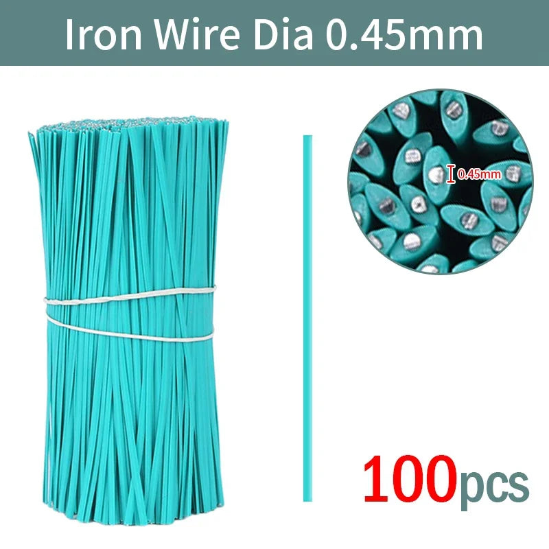 Reusable Plant Ties - 100 Pieces | Coated Wire | 8–20 cm