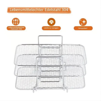 Three-Tier Rack for Faster, Crisp Layered Cooking