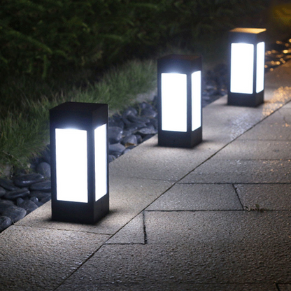 Square Solar LED Garden Lantern – Decorative Outdoor Lighting for Pathways and Patios