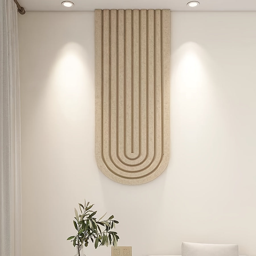 Large Curved Felt Bulletin Board – Self-Adhesive Wall Decor in Polyester