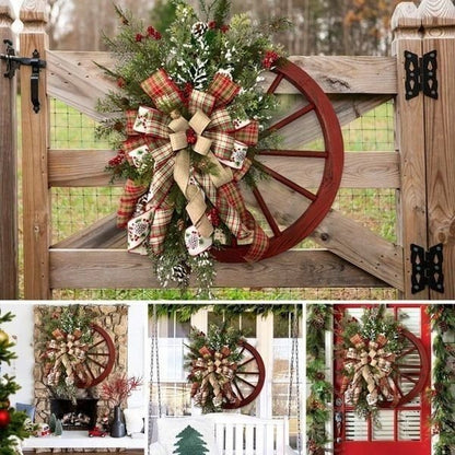 Rustic Charm Wheel Wreath for Your Home
