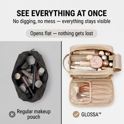 Instant Makeup Organizer with Easy Snap Closure
