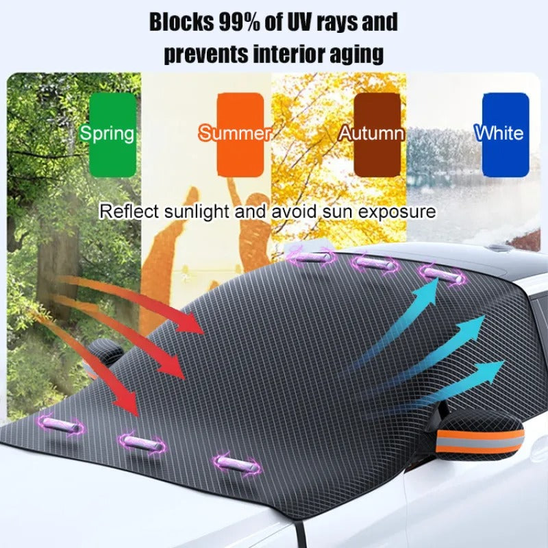 Magnetic Car Snow Cover for Year-Round Protection – Oxford Fabric